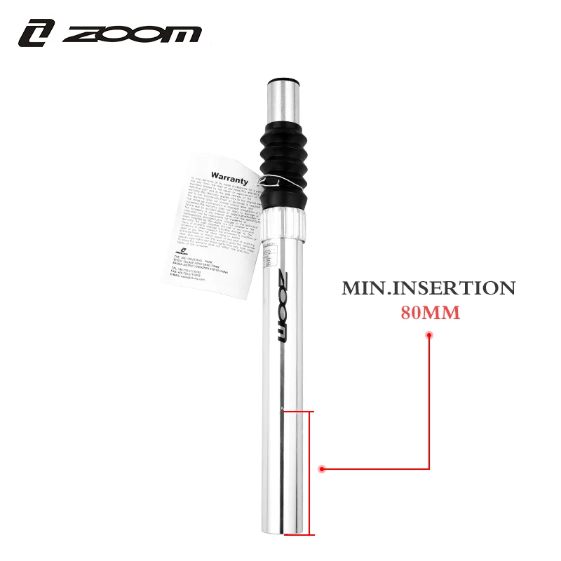 ZOOM Suspension Seatpost 27.2mm 300mm MTB Seatposts Aluminum Post Road