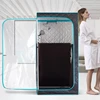 Portable Full Size Infrared Sauna Home Spa Detox Therapy with Upgrade Reinforced Portable Chair Whole Front Clear Window 6