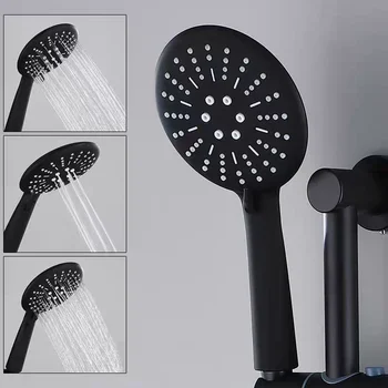 ระบบก๊อกน้ําชุด 304 สแตนเลสสตีล Wall Mount Mixer ก๊อกพร้อมหัวฝักบัวมือถือห้องน้ํา TAP Ducha อ่างอาบน้ํา 2