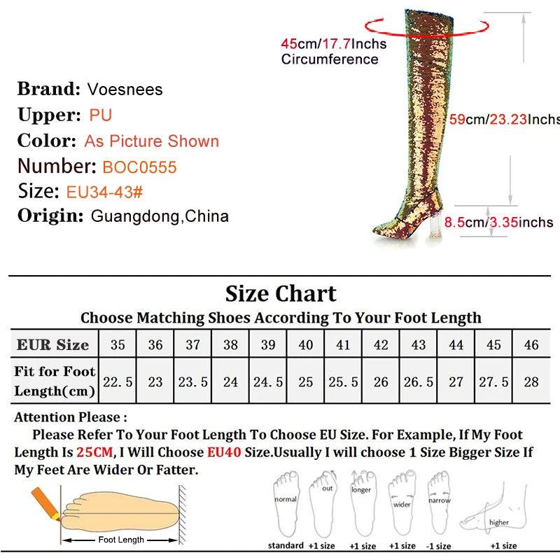 Women Fashion Pointed Toe Long Boots Nightclub Over The Knee Winter Shoes Female Crystal Chunk High Heels Bling Thigh High Boots