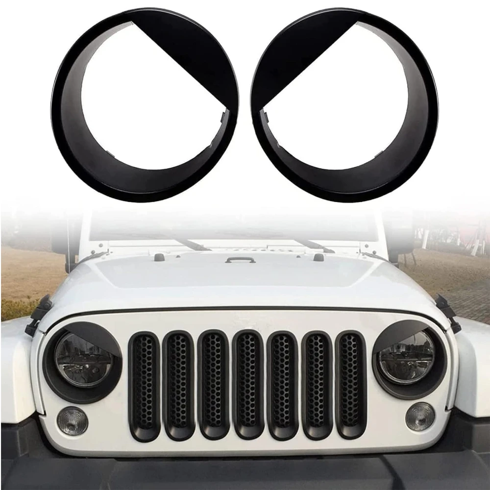 

for Jeep Accessories Angry Bird Style Headlight Lamps Cover Ring Trim Compatible with Wrangler JK