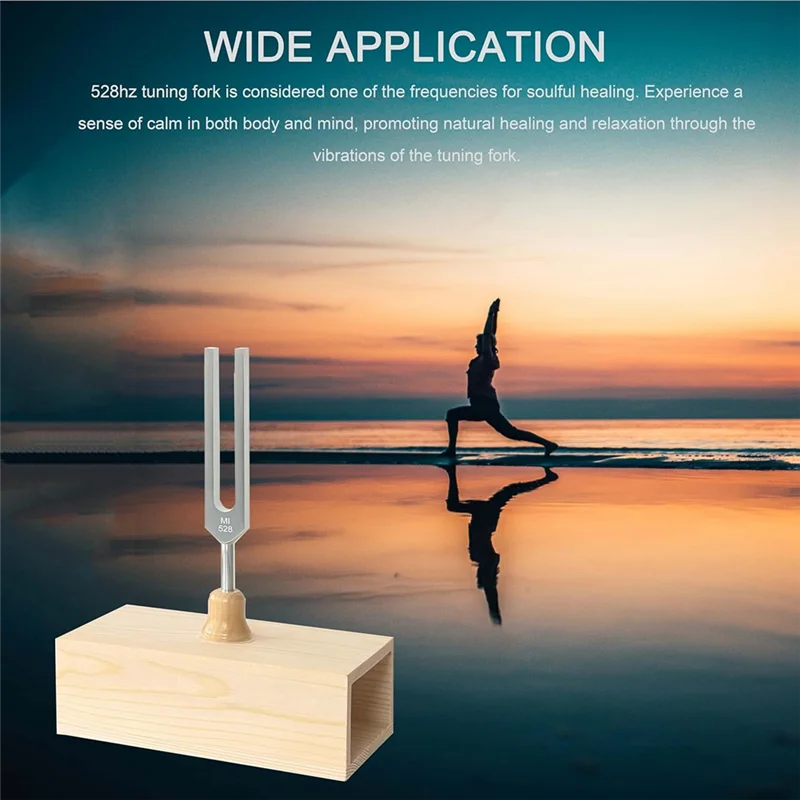 528-Hz Stimmgabel-Set Aus Edelstahl & Holz – Für Meditation, Yoga, Stressabbau, Leicht & Tragbar