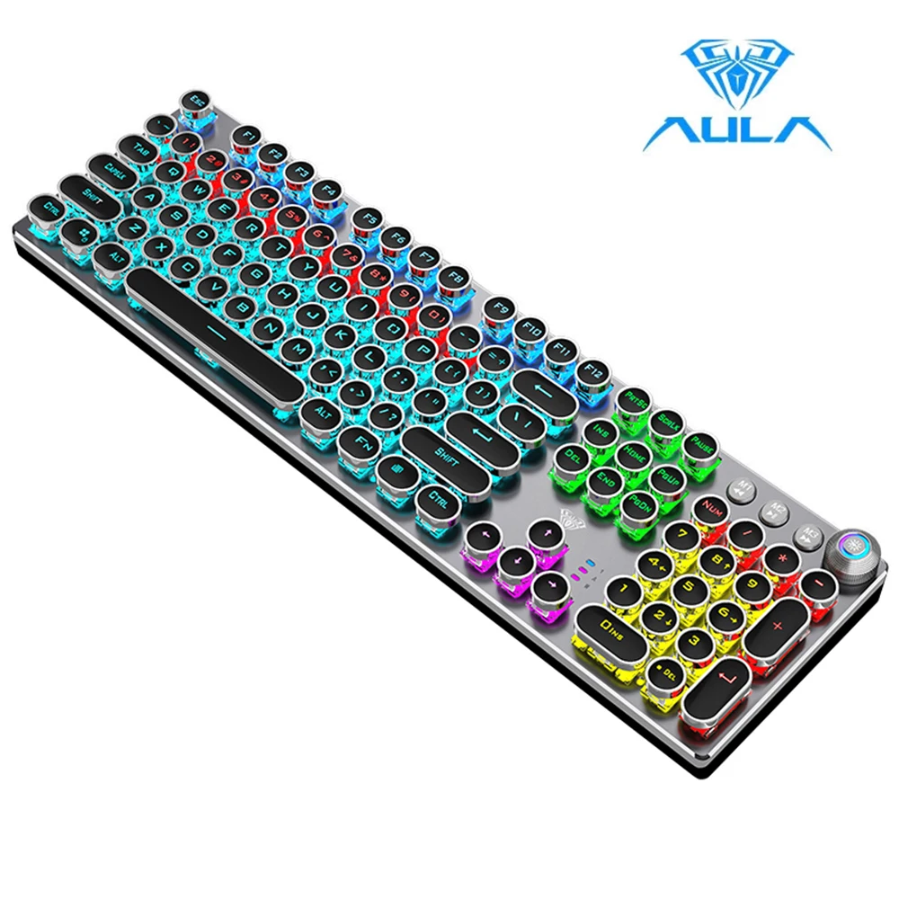 Aula-teclado Mecânico para Jogos Azul Preto Vermelho Interruptor Marrom Teclados para Jogos para Tablet Desktop Adicionar Russo Espanhol Coreano Hebraico Novo - Imagem 2