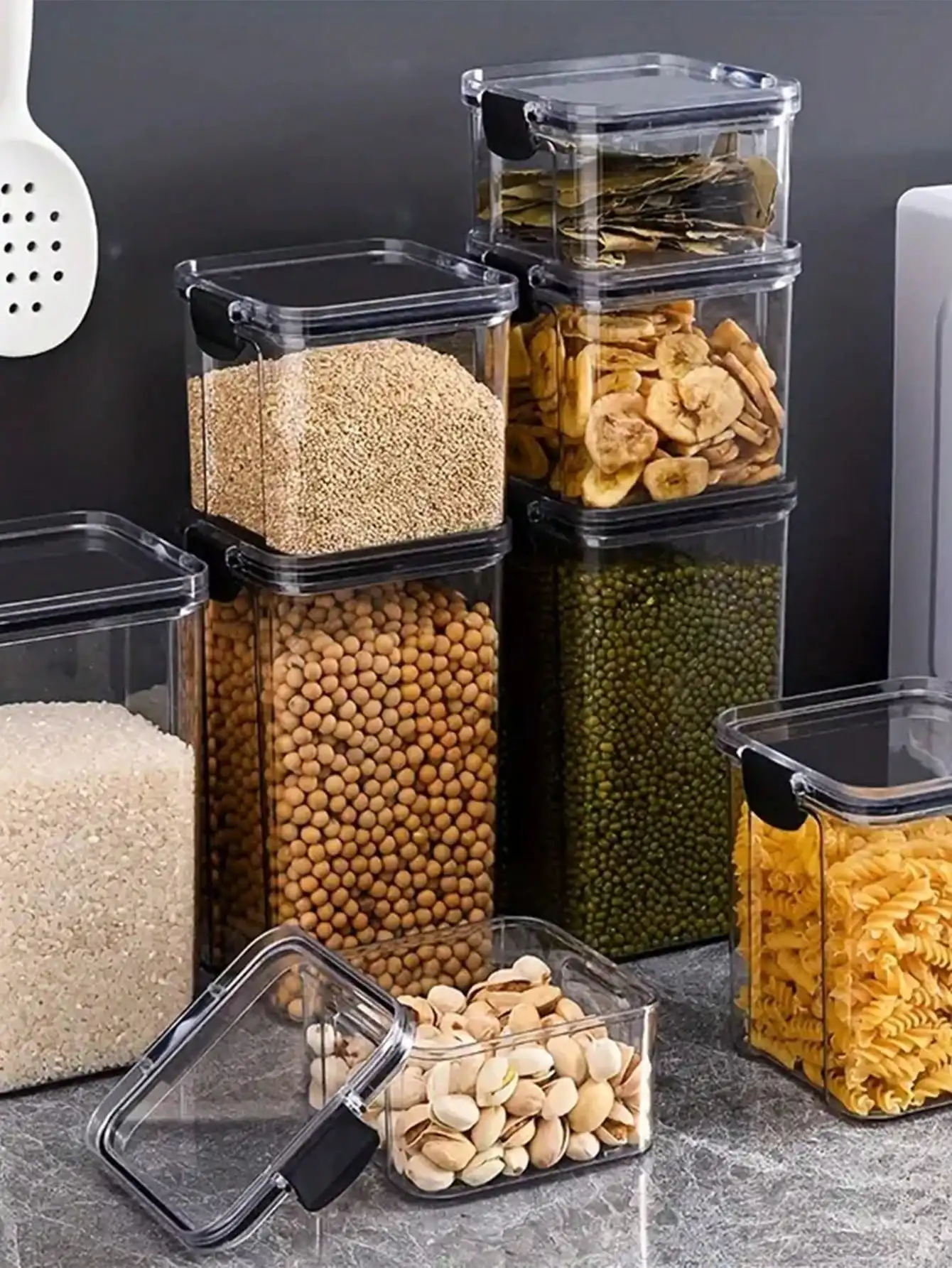 Food storage container transparent sealed storage container stacked sealed cans 1 piece