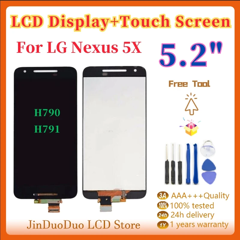 Testato Al 100% Nuovo Lcd Da 5.2 Pollici Per Lg Nexus 5X Per Lg H790 H791 Display Lcd Touch Digitizer Assembly Con Strumento Gratuito