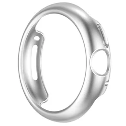 Enhanced Title: Durable Smart Watch Shell Case - Anti - Scratch Bumper Frame with Screen Protector (Silver)