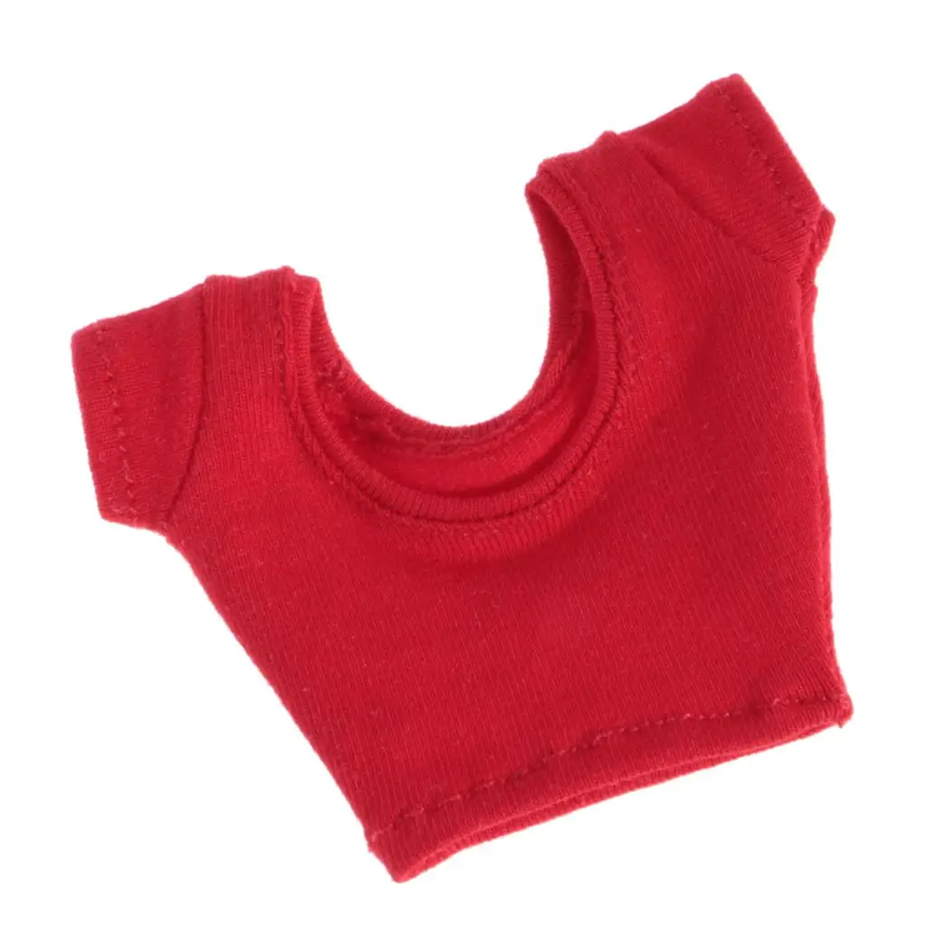 Moda 1/6 manica corta Crop Top t-shirt gilet per Blyth 12 ''figura femminile corpo 1:6 vestiti per bambole bambole accessori ragazza regalo