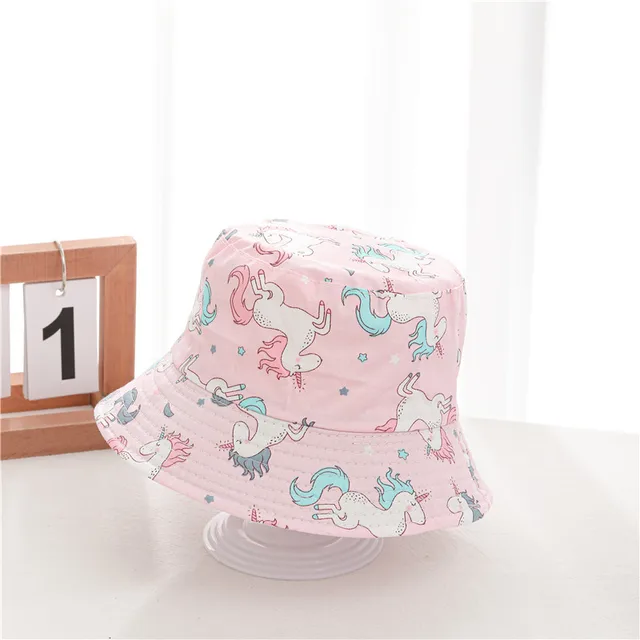 Dinosaur Print Baby Bucket Hat Cute Cartoon Cotton Children Fisherman Cap Toddler Boys Girls Summer Beach Sun Hats Panama Cap AD