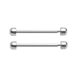 Set of 2 Watch Strap Connection Pins - Versatile Lug Stem Rods for 20mm (Silver)