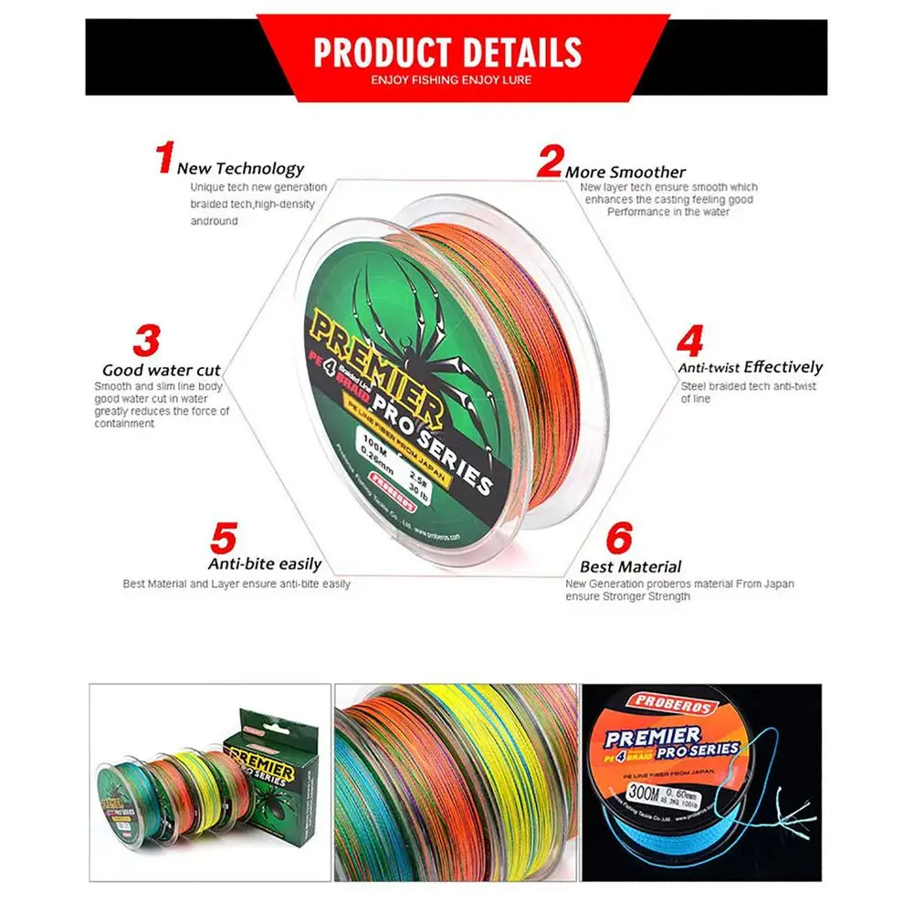 1 Roll 100m 4-strands Braided Fishing Line Super Strong Zero Elasticity  Multicolor Fishing Tackle Tools - AliExpress