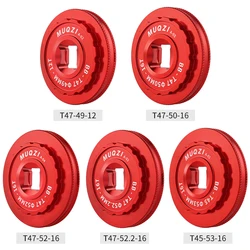 Advanced Bicycle Bottom Bracket Installation & Removal Tool - 12/16 - Notch, 49 - 53mm Adjustable Range (1 Set Red)