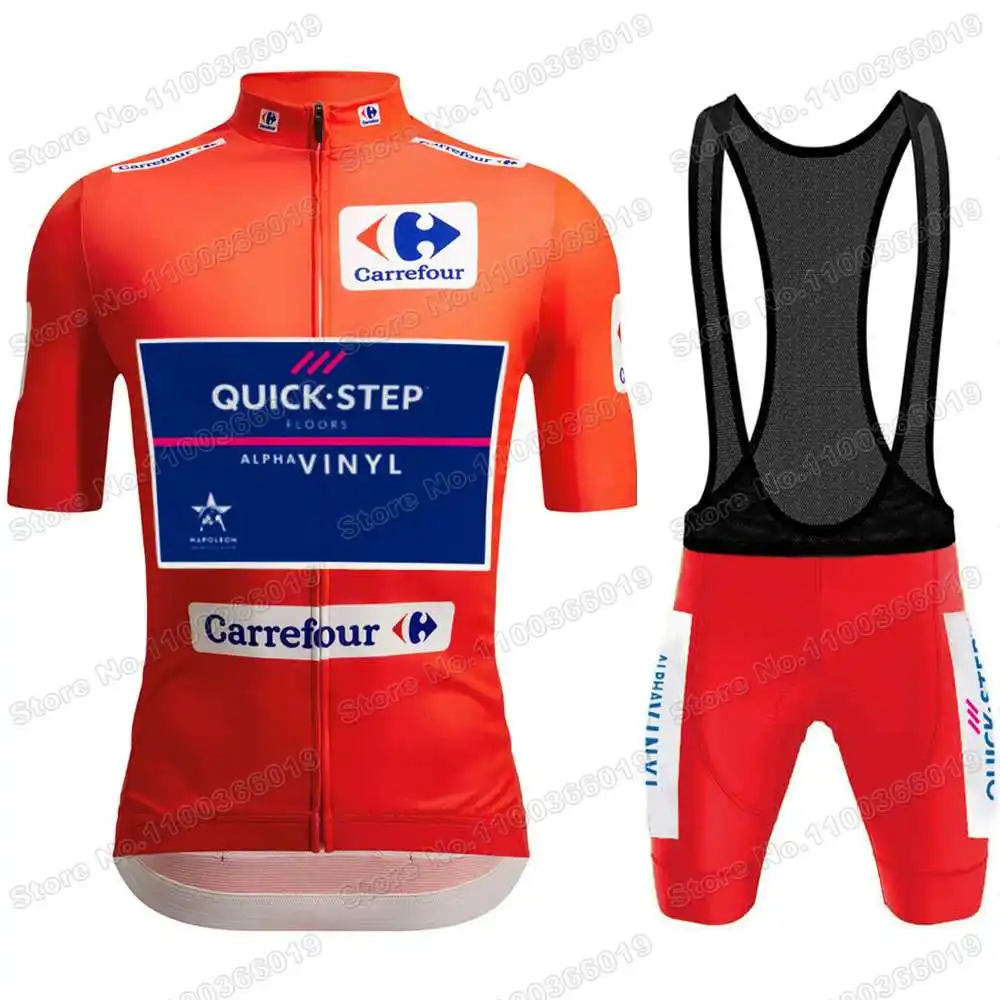 Red Jersey Vuelta Jersey Colours Red Quick Step 2022 Cycling