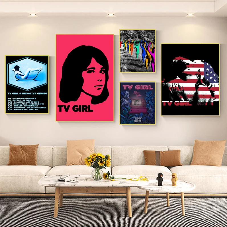 Tv Girl French Exit Lovers Rock Anime Poster Sticky Vintage Room Bar Cafe Decor Wall Decor