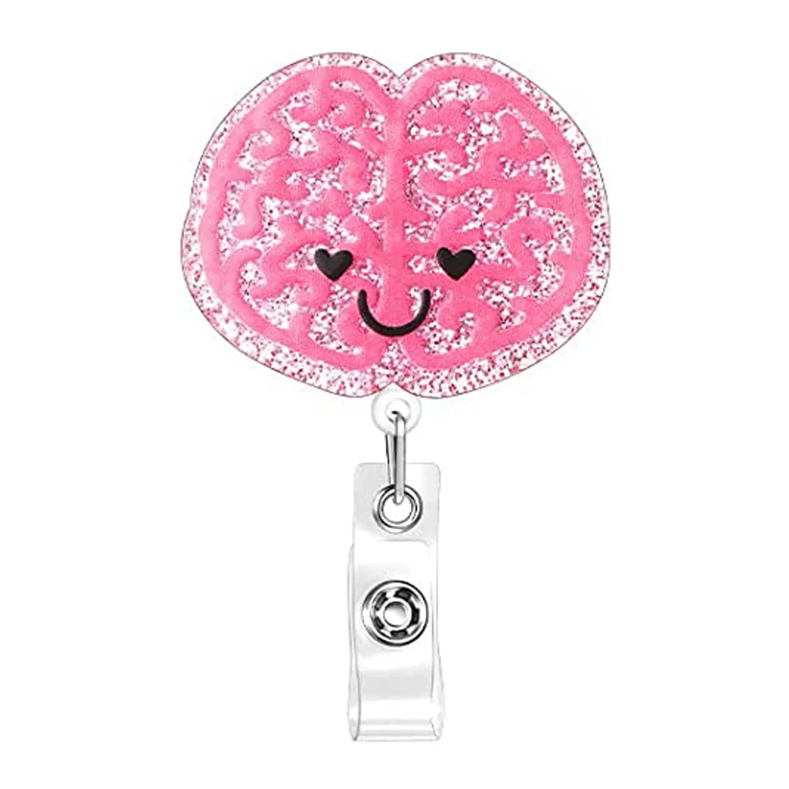 Girly Badge Reels, Pink Mouse, Floral, Pale Pink Glitter, Work Badge  Reel