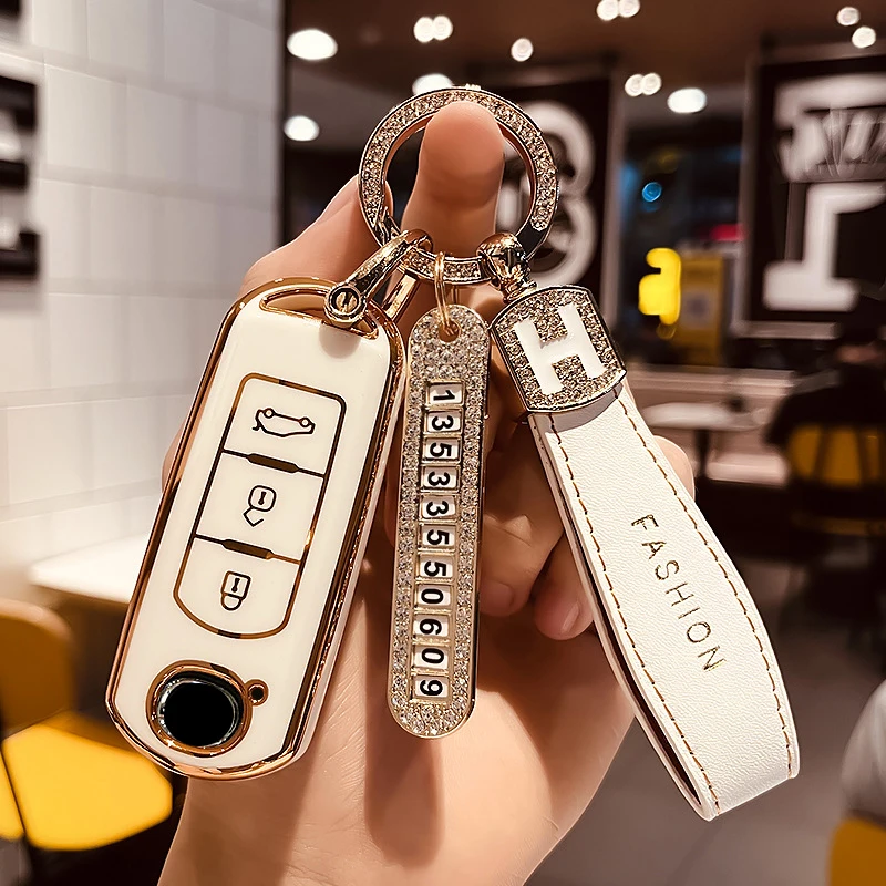 Custodia Per Chiave Auto Moda Per Mazda 3 6 8 Cx-3 Cx-4 Cx-5 Cx-7 Cx-8 Cx-9 Mx-5 Cx-30 Atenza Portachiavi Fibbia Accessori Donna