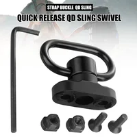 1.25” QD Sling Swivel Mount Heavy Duty Quick Detach Push Button Swivels for Two Point Sling 360°Rotatable Easy to Mount QD Sling 1