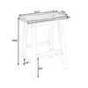 TOPMAX Farmhouse Rustic 2-piece Counter Height Wood Kitchen Dining Stools for Small Places, Walnut  6