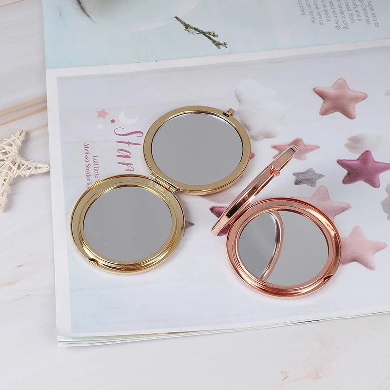 

TSHOU572 Fashion Women Ladies Make Up Mirror Cosmetic Folding Portable Compact Pocket With Makeup Tool 3 Colors