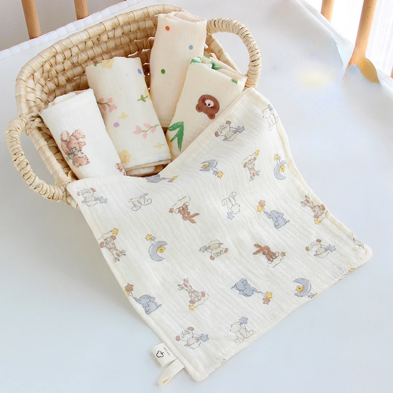 Baby Towel Muslin Towel Muslin Burp Cloth Muslin Feeding Towel 4 Layer For Newborn