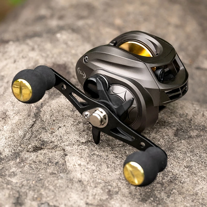Moulinet baitcasting métal à roulement à billes - Rapport 7.2:1 haute vitesse et bobine aluminium anti-explosion