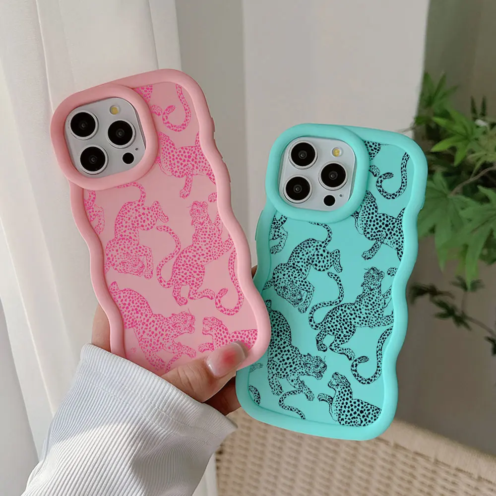 Luxury Pink Leopard Print Phone Case Cover