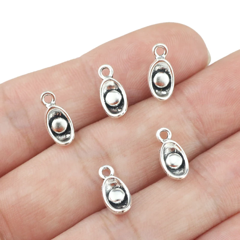 

30Pieces 6*12mm 3D Charms Antique Silver Ingot Charm Pendants DIY Crafts Making Findings Handmade Tibetan Jewelry