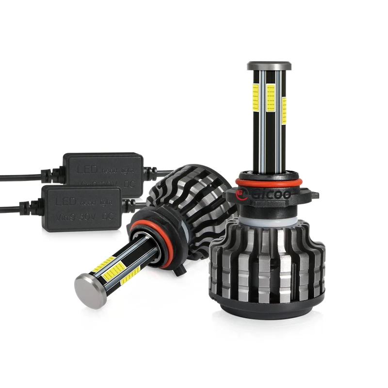 6 Sides LED Headlight Bulbs 360 H4 H7 H11 HB3 HB4 9012 5202 Auto Lights Fog Lights 6000K H13 9004 9007
