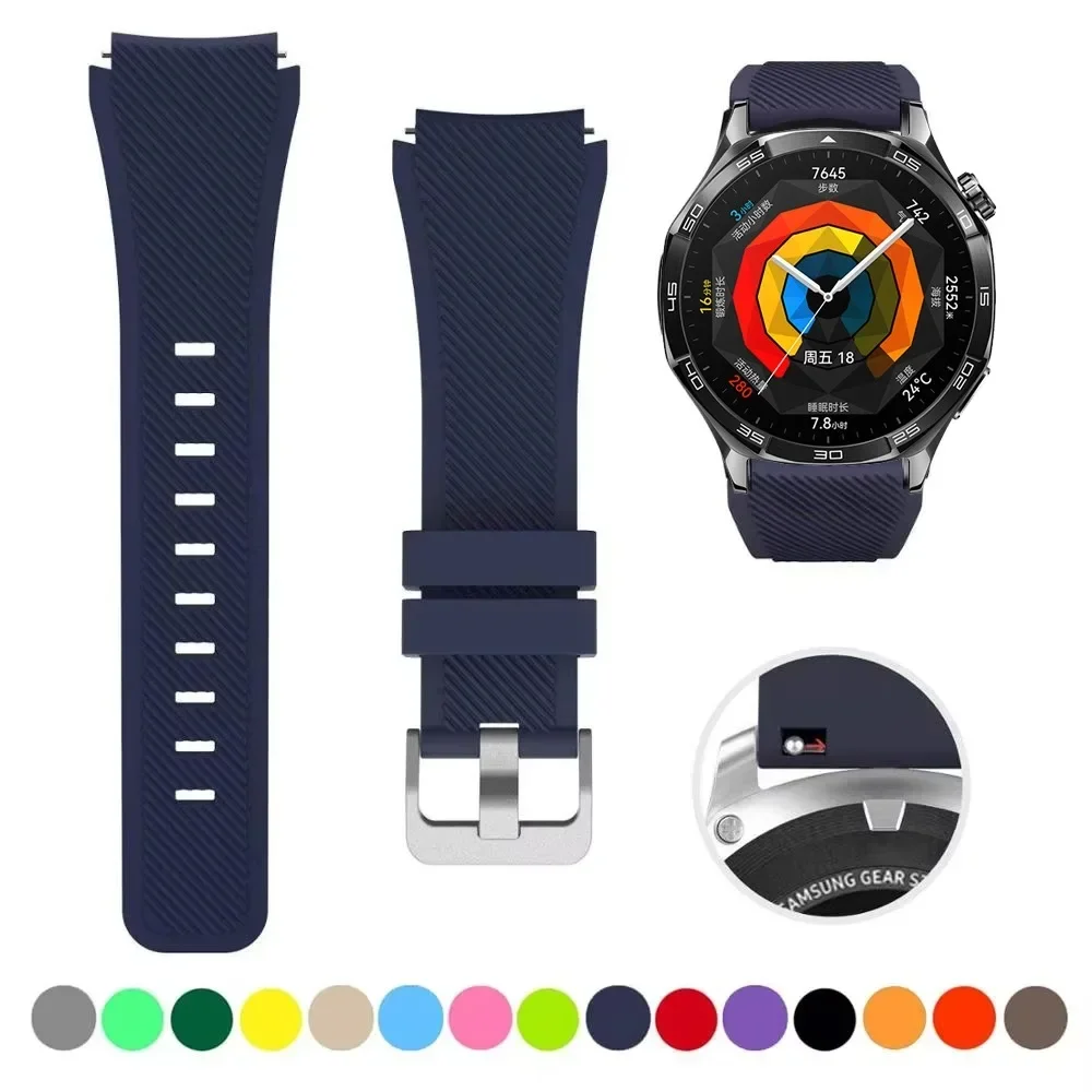 Silicone Smartwatch Strap - 22mm Soft Bracelet Belt
