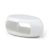 39.37'' Oval Fiberglass Coffee Table for Living Room in White 1