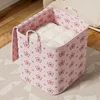 Cute Pink Large Capacity Clothes Quilt Storage Bag Foldable Dust-proof Waterproof Clothes Storage Organizer with Zipper 3