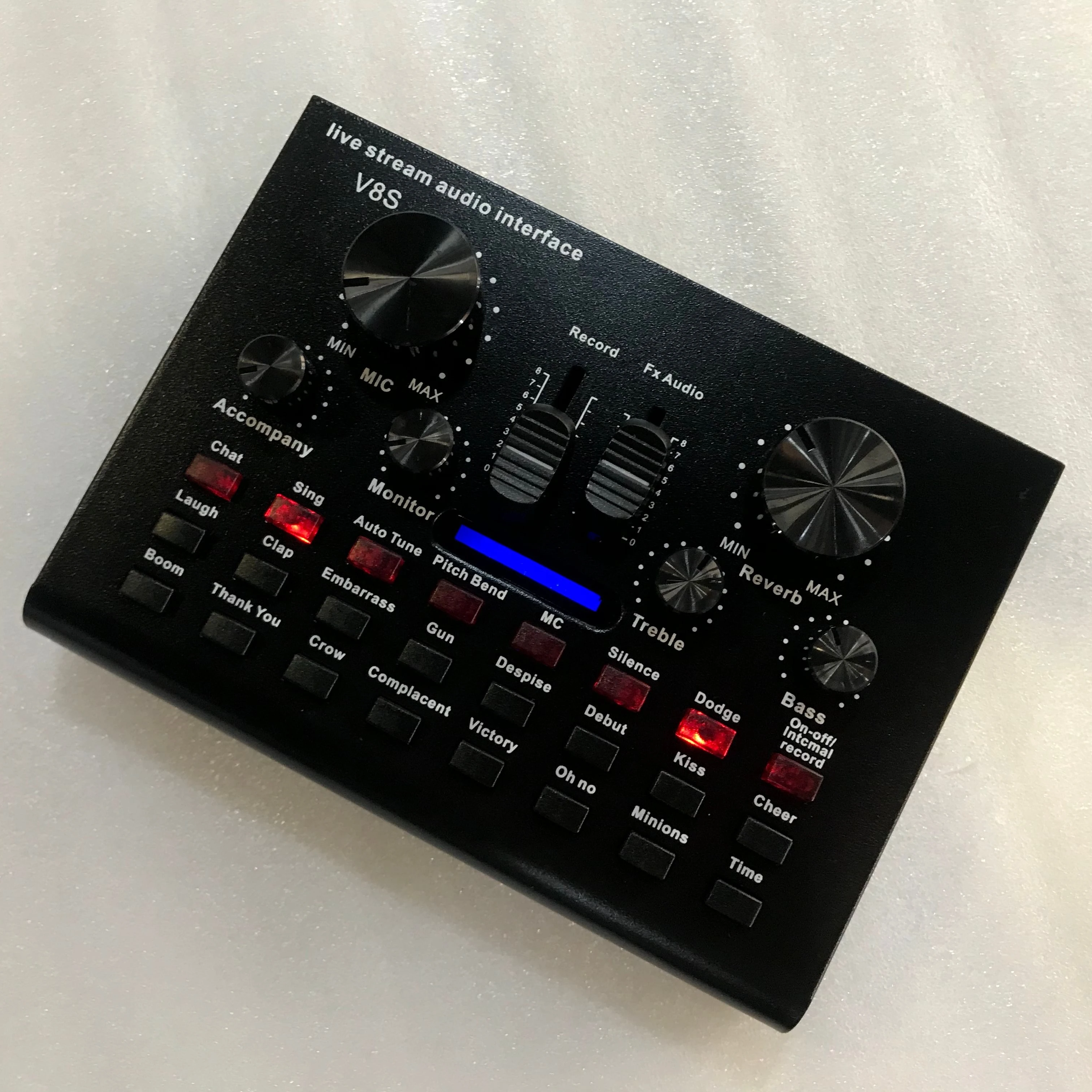 

New design V8s Youtuber studio mobile live sound card