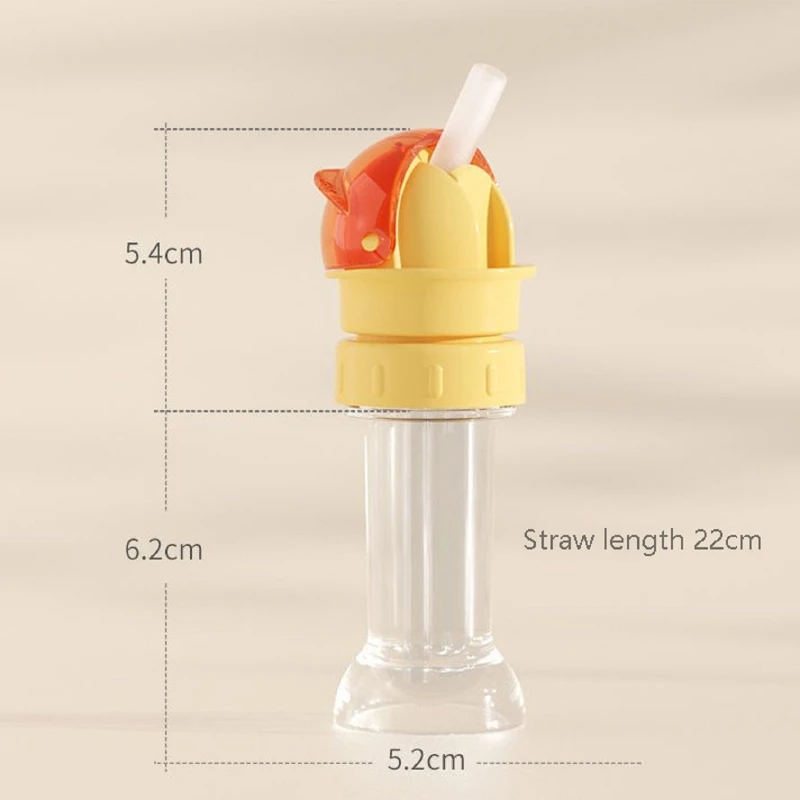 Food Grade Sippys Straw Lid Turn Cap 2-in-1 Portable Bottle Cap