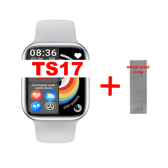 Quality Smartwatch TS17 1.69inch BT Call Heart Rate Monitor Message Reminder Sport Android Smart Watch Men Women Pk X8 Max