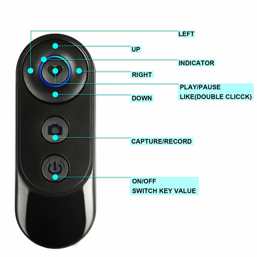 Phones Universal for Android Shutter Release Bluetooth Wireless Bluetooth Remote Selfie Shutter Remote Control Stick