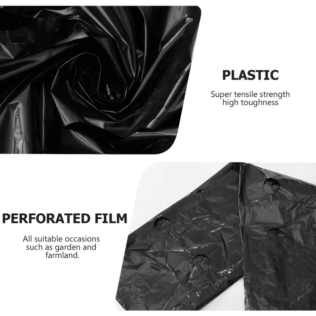 Perforált Talajtakaró Fekete Lap Film Termikus Szigetelő Mezőgazdasági Növényi Növények - Image 6