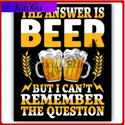 Vintage Beer Is The Answer Scratch - proof Vinyl Sticker - Decorative Car and Motorcycle Decal Accessory - 13cm (Sign Beer)