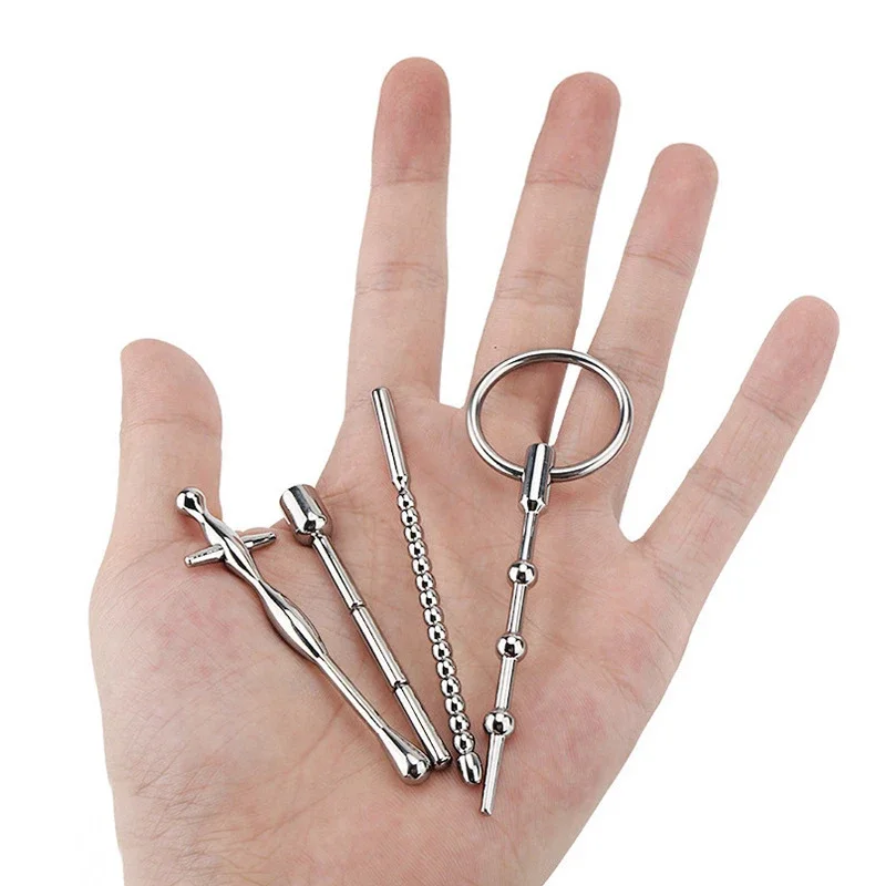 BUYBOOS Male Urethral Sounds Metal Horse Eye Stick Urethral Masturbator Stick Dilator BDSM Penis Plug Adult Sex Toy