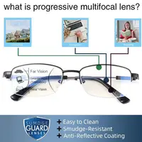 Lunettes de lecture multifocales progressives intelligentes pour hommes et femmes, à double usage, anti-lumière bleue, à réglage automatique 4