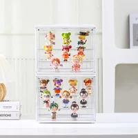 Three Layer Acrylic Display Rack Transparent Ladder Handmade Anime Car Model Blind Box Storage Box Jewelry Sorting Box Gift 1