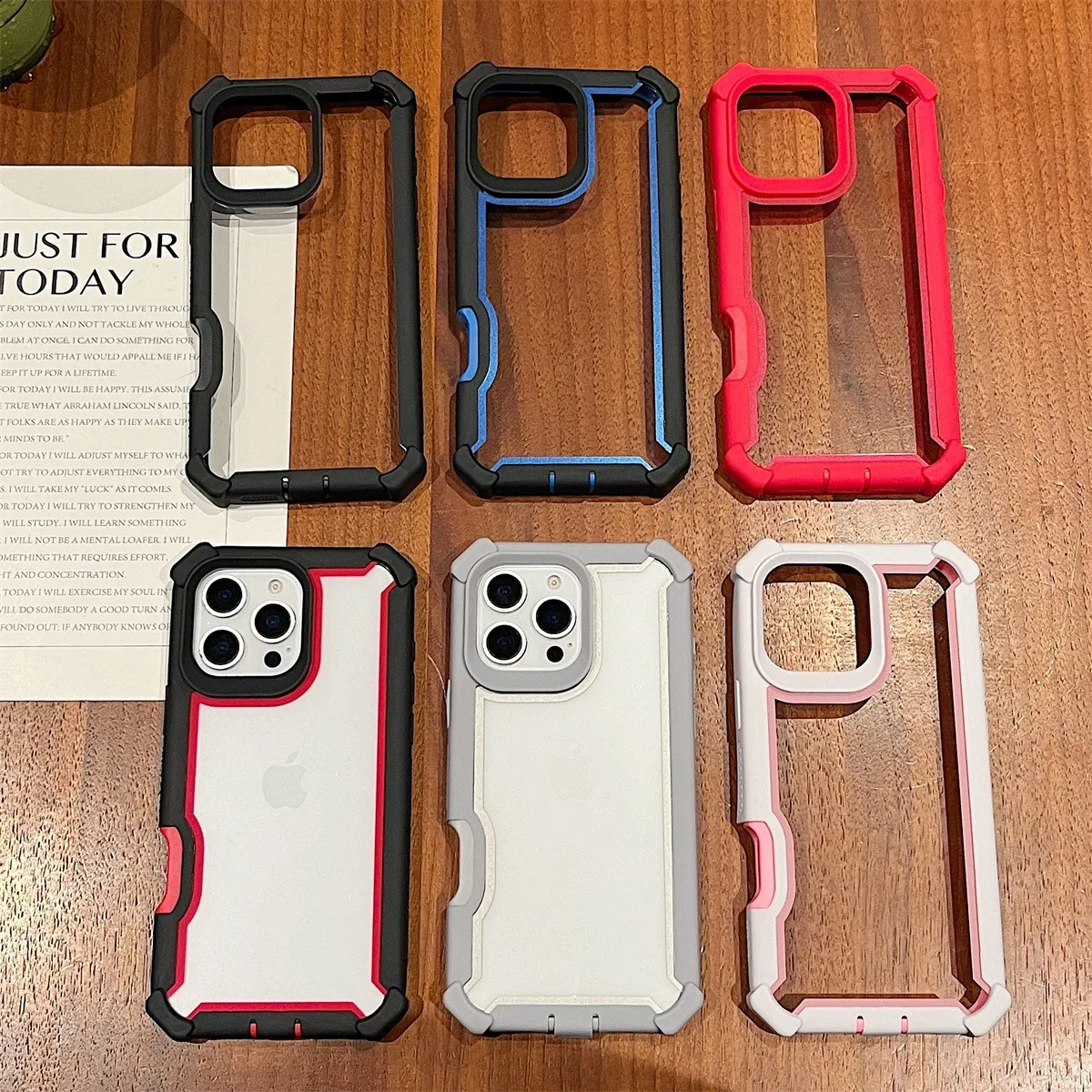 Luxury Dual-Layer Transparent Shockproof Phone Case - Durable Protective Shell