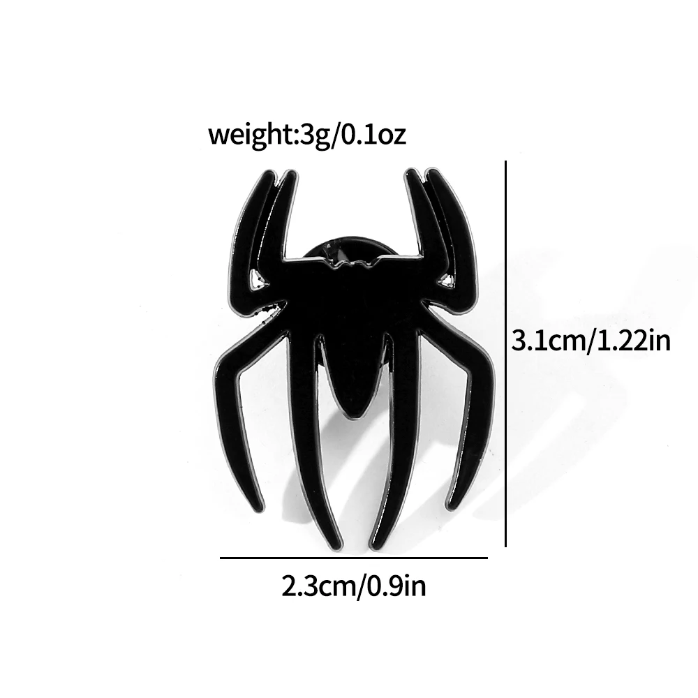 Creative Cartoon Brooch Personalized Spider Shaped Enamel Pin Backpack Clothing Jewelry Metal Badge Accessories Gift 2 Pcs enamel pins metal brooch enamel brooch