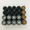 10sets 11mm wheels for 1/64 Scale Alloy Car Models 1/64 wheels with 1/64 Tires + Axles for Hot Wheel/Matchbox/Domeka/Tomy 1:64 3