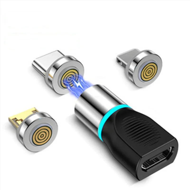 마그네틱 케이블 커넥터 휴대폰 케이블 어댑터, 마이크로 USB 마그네틱 팁, 자석 충전기 플러그, C 타입 마그네틱 어댑터