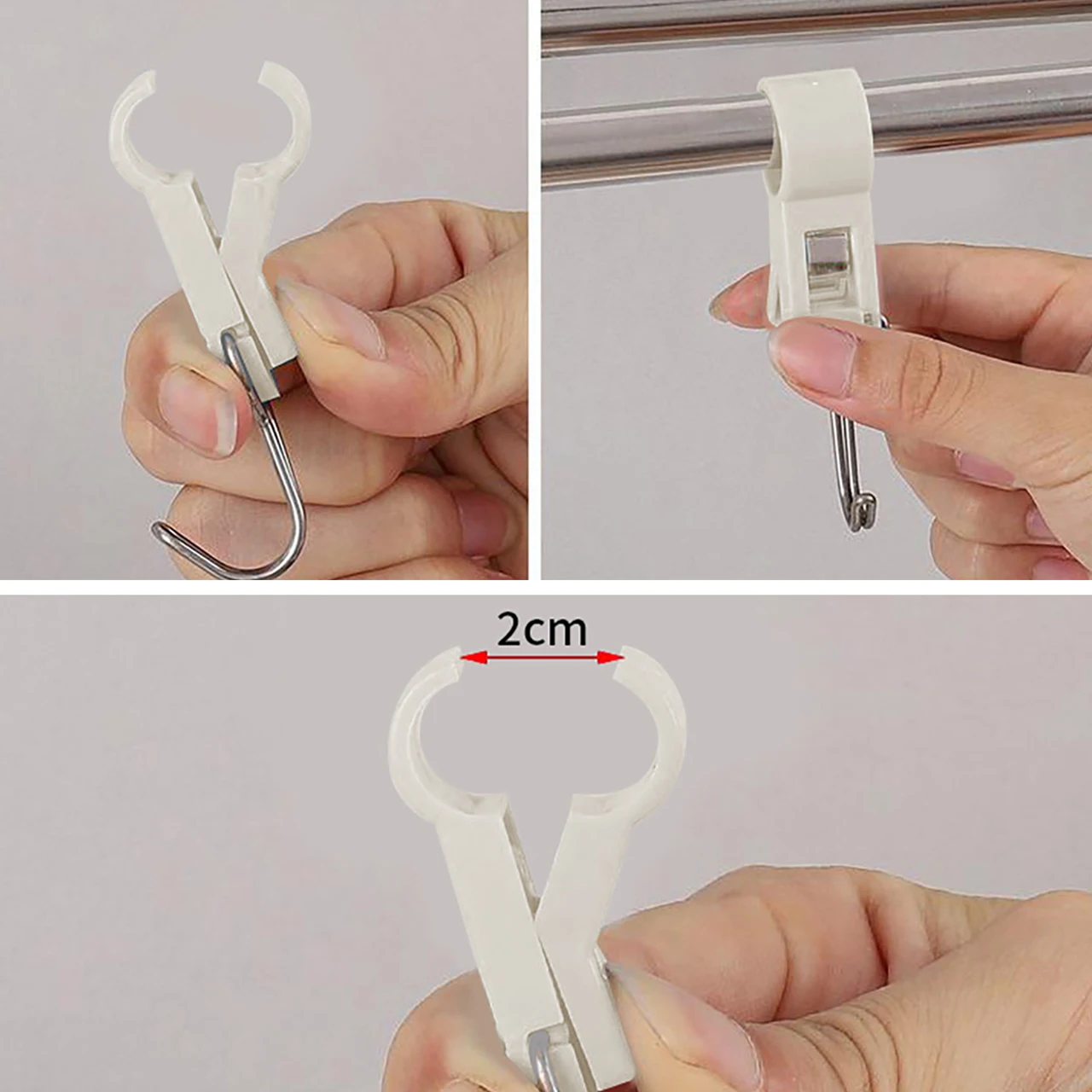 4pcs Tube Clamp Hook Kitchen Bathroom Multi-function Hanger Hook Clasp Towel Rack Pipe Clip Hooks