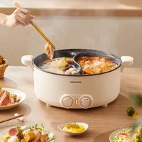 8L 2000W Electric Hotpot Multi-functional Cooking Pot Non-stick Household Mandarin Duck Electric Hot Pot Multi Cooker 220v 1