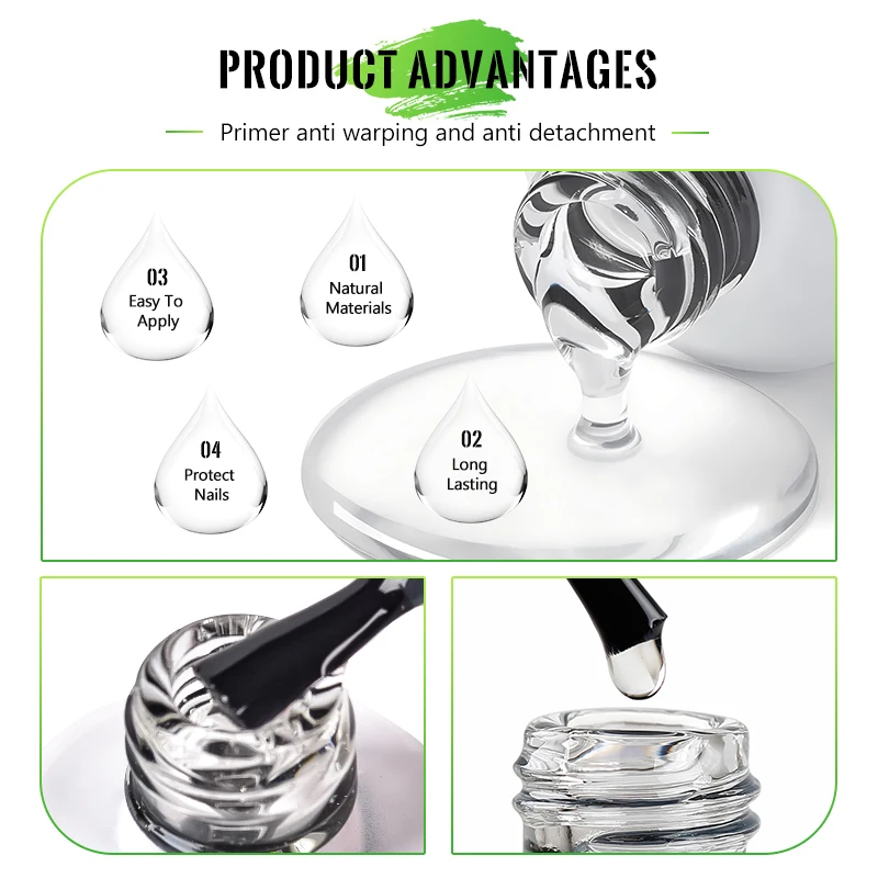 8ml Non-Lamp Primer Nail Gel Base Coat - Acid Free