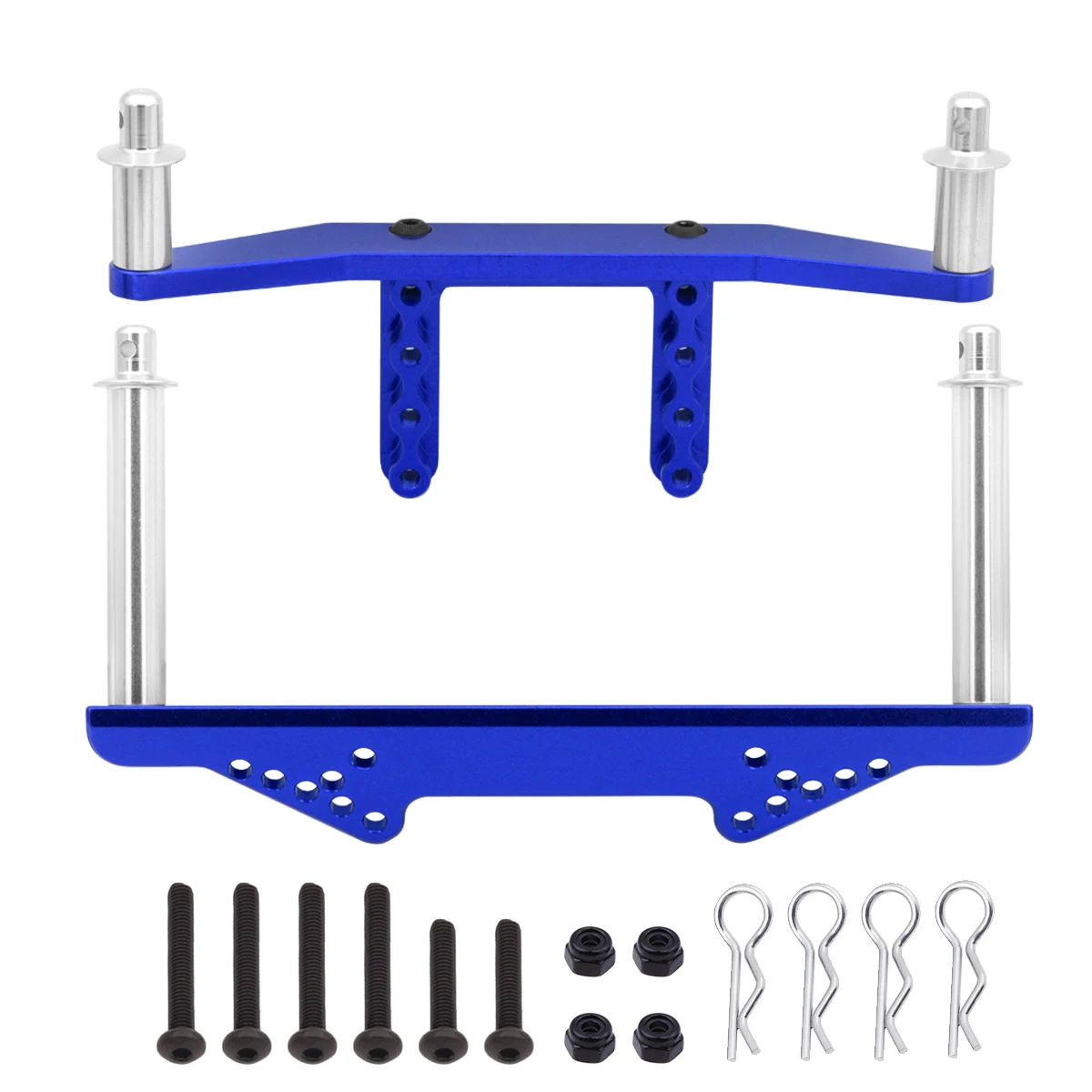 Jeu de supports de carrosserie en métal pour Traxxas Rustler Stampede VXL RC, avec vis de montage incluses.