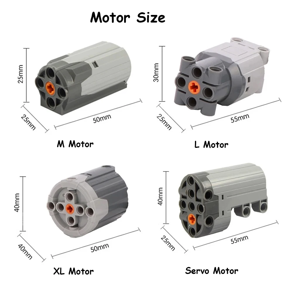 MOC Technical Power Functions M L XL Motor Function High Speed PF Sets Brick Toys DIY Motor for legoeds 8883 88003 8882 88004