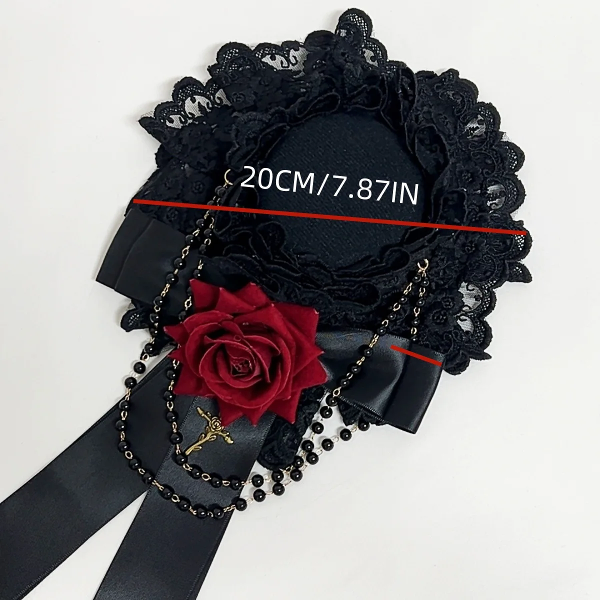 Cappello Berretto In Misto Cotone Per Donna - Stile Lolita Gotico Vintage, Nero, Taglia Unica, Ideale Per Feste