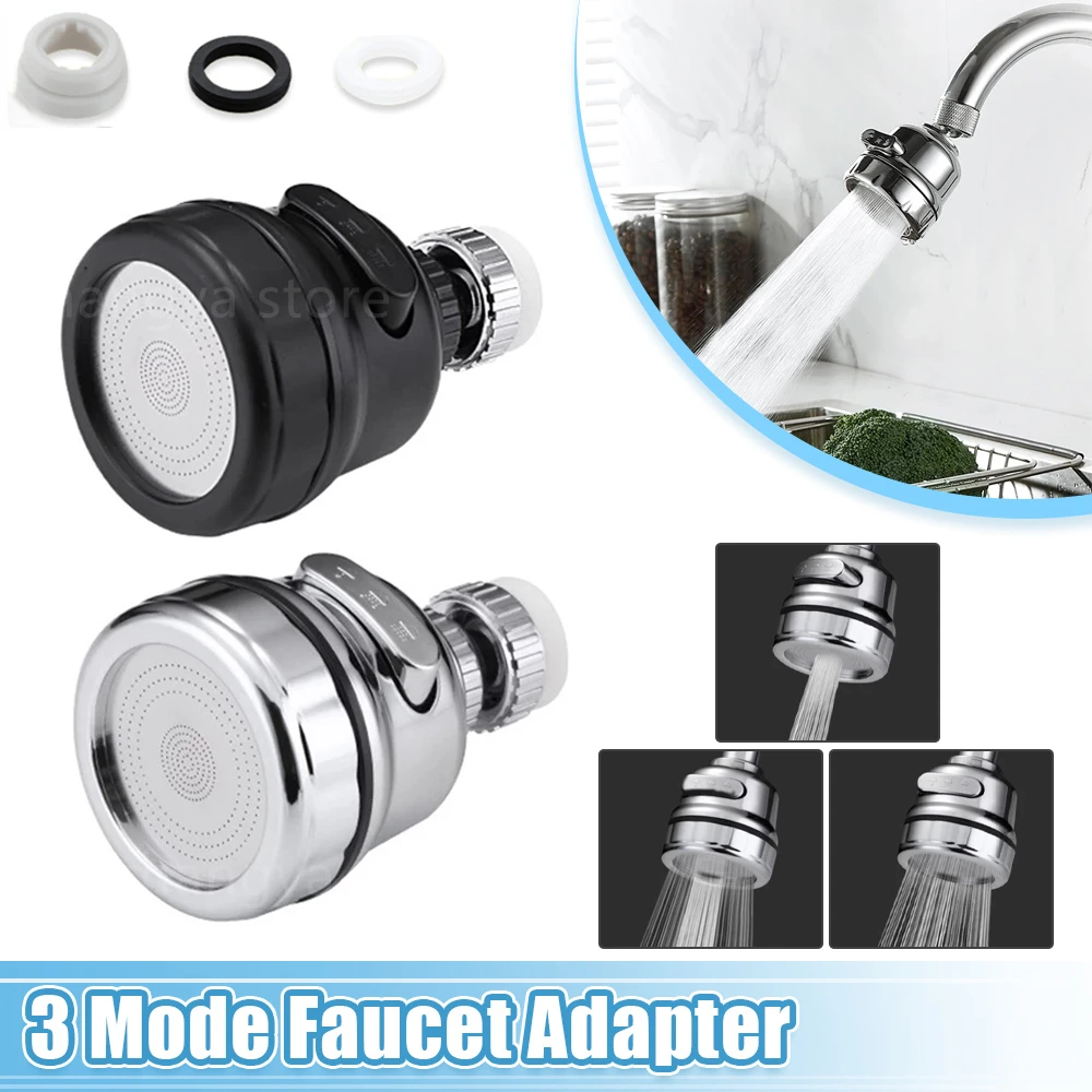 

360 Degree Swivel Kitchen Faucet Aerator Adjustable 2/3 Modes Sprayer Filter Diffuser Bath Water Saving Tap Mixer Faucets Nozzle